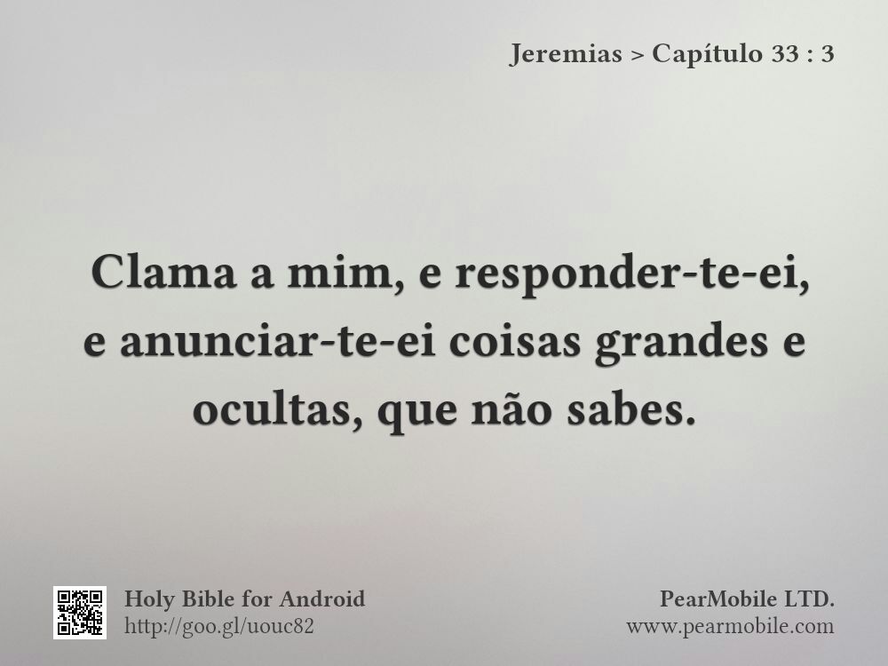 Jeremias, Capítulo 33:3